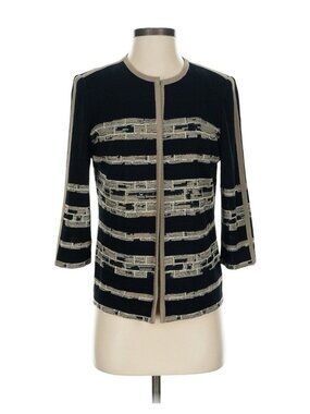 Ming Wang Cardigan XS Black Tan